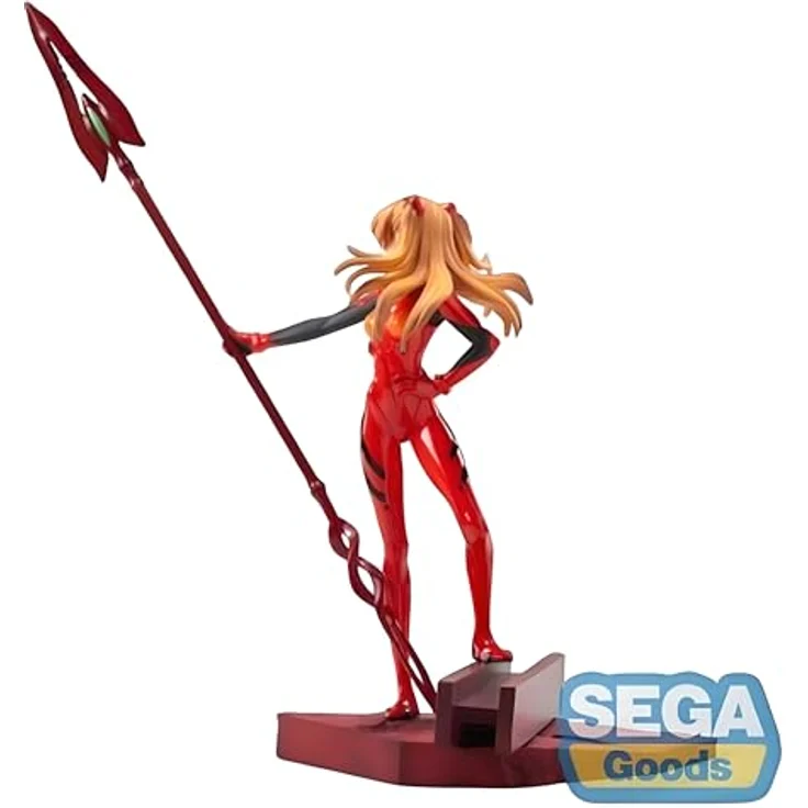 SEGA Asuka Shikinami Langley Figur, Evangelion Kostüm Rot mit Cassius-Speer, detaillierte Sammelfigur mit thematischem Sockel – Bild 3