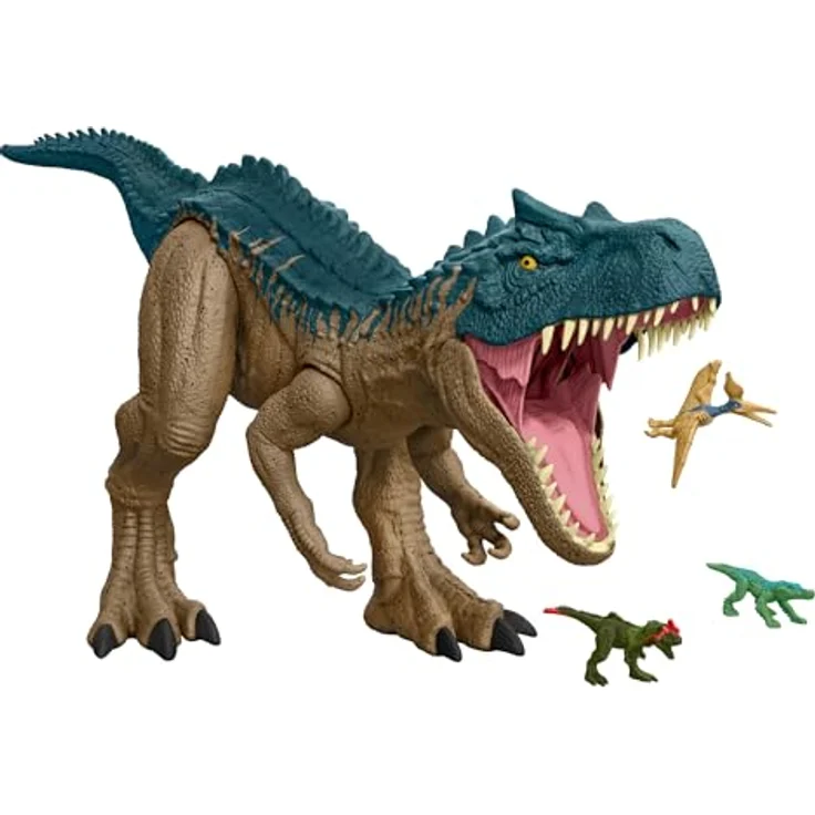 Mattel® Jurassic World Riesendino Allosaurus, Actionfigur mit 97 cm Länge und verschließbarem Bauch für Mini-Dinosaurier – Bild 6
