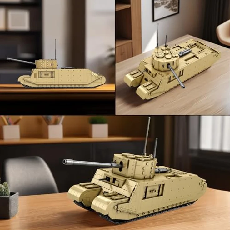 Reobrix TOG II Panzer Bausatz 77032, Militärmodell mit 1427 Teilen, lizenziert von World of Tanks, Maßstab 1:30, beweglicher Turm und detailreiche Struktur – Bild 3