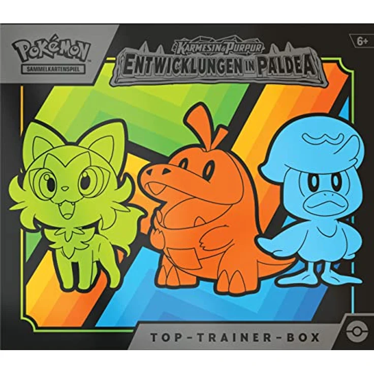Pokémon-Sammelkartenspiel: Top-Trainer-Box Karmesin & Purpur – Entwicklungen in Paldea (9 Boosterpacks & Premium-Zubehör) – Bild 2