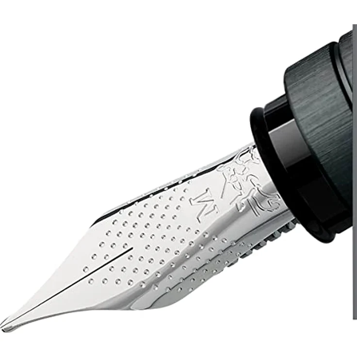 Faber-Castell Füllhalter Essentio Aluminium F, Edelstahlfeder, Tintenpatrone schwarz, schwarzer Schaft – Bild 7