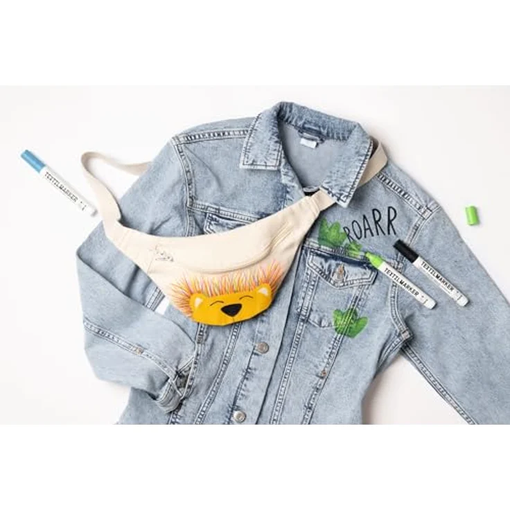 folia 581 - Textil-Maler, 12er farbig sortiert, lichtbeständig und wasserfest – Bild 6