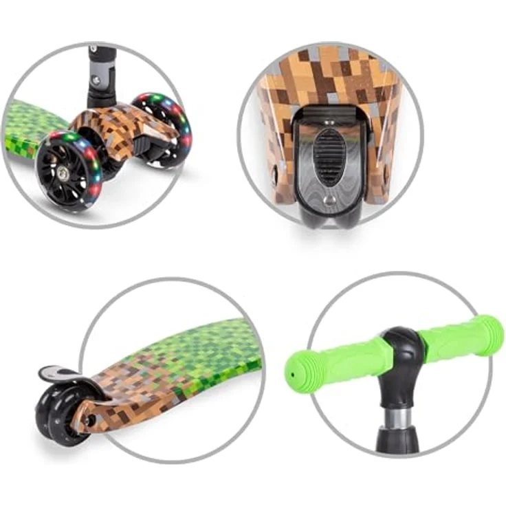 COIL Kinderroller VENTO, Dreiradscooter mit LED-Rädern und ABEC-7-Lager, Game – Bild 6