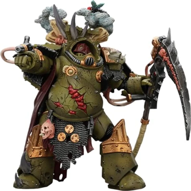 Joy Toy Warhammer 40k Actionfigur 1/18 Death Guard Deathshroud Terminator 1, 14 cm mit Manreaper und Plaguespurter Gauntlet, detailreich und beweglich – Bild 5