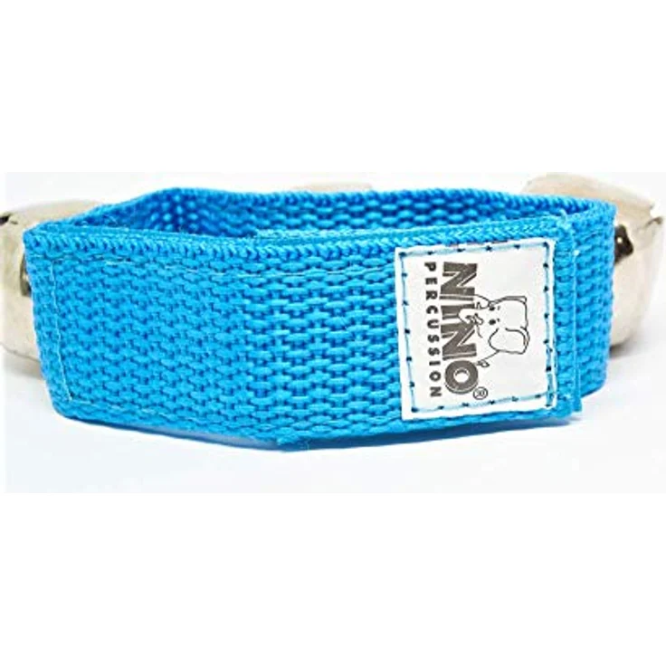 Nino Nino961B, Schellenband in Blau mit Nylonband und 3 Stahlschellen, Klettverschluss – Bild 3