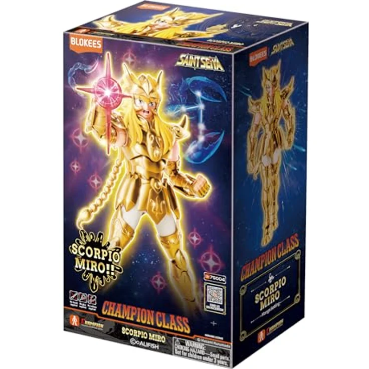 BLOKEES Figuren Saint Seiya Champion Class-Skorpion Miro, 44 bewegliche Gelenke, inklusive Effektteile und anpassbarem Manga-Look – Bild 4