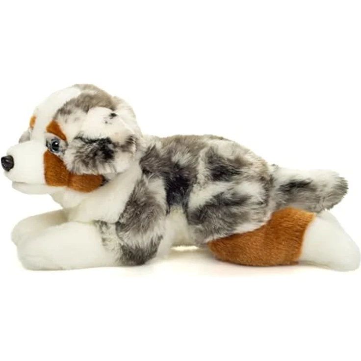Teddy Hermann 91998 Australian Shepherd liegend 40 cm, Kuscheltier aus recyceltem Plüsch, waschbar, für Kinder ab 18 Monaten – Bild 2