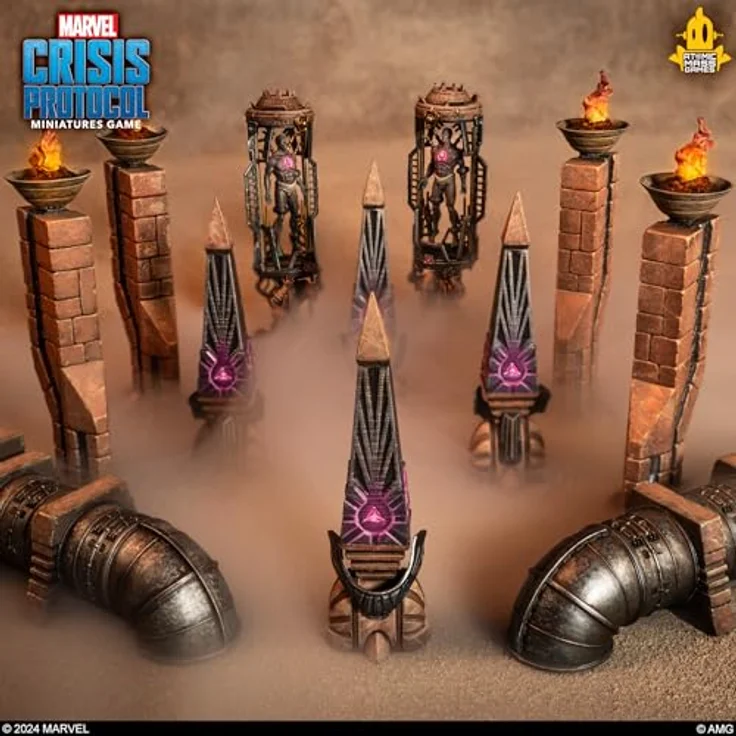 Atomic Mass Games AMGD2125 - Marvel Crisis Protocol - Dark Future Geländeset mit 12 Miniaturen für Strategiespiel, 14+ Jahre – Bild 6