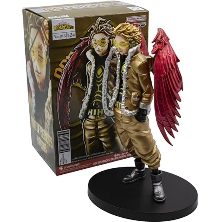 Banpresto My Hero Academia Age Of Heroes Hawks Figur, 17 cm große PVC-Statikfigur in limitierter Auflage, golden – Bild 7