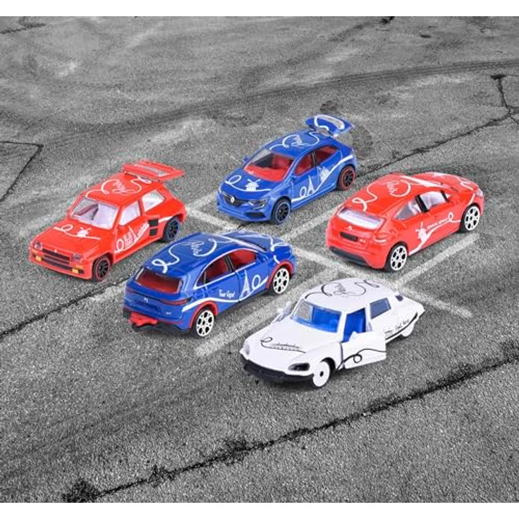 Majorette - Auto-Set French Touch, 5 Premium Spielzeugautos aus Metall im Paris-Design, inkl. 2 exklusive Modellautos, je 7,5 cm, mit Freilauf & Federung, für Kinder ab 3 Jahren – Bild 4