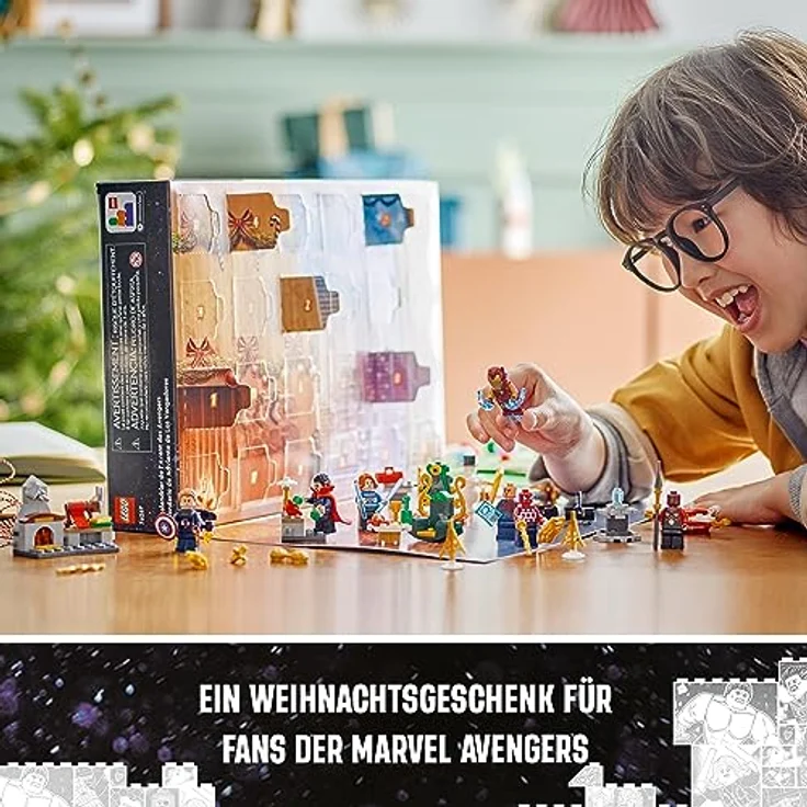 LEGO 76267 Marvel Avengers Adventskalender 2023, Weihnachtskalender mit 24 Geschenken inkl. Captain America, Spider-Man, Iron Man und weiteren Superhelden-Minifiguren, Weihnachts- und Advents-Geschenk – Bild 3