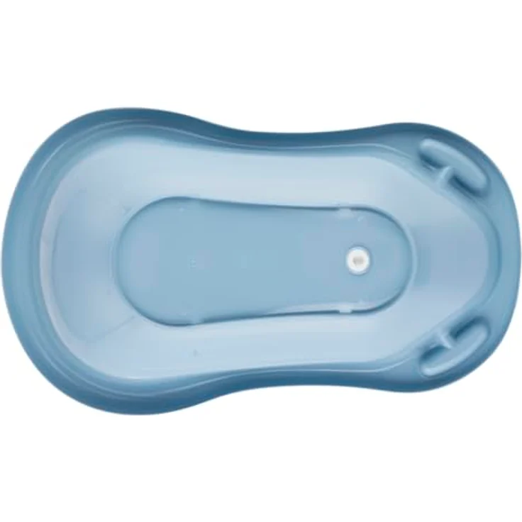 keeeper Maria Pure, Ergonomische Babywanne mit Stöpsel für 0 bis 12 Monate, 84 x 49 x 29 cm, Blau (Nordic Blue) – Bild 4