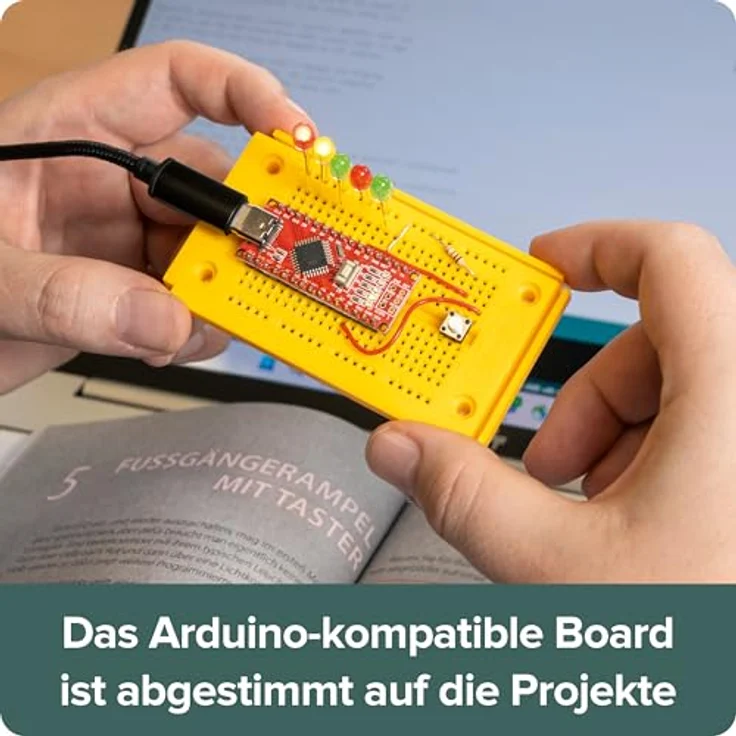 FRANZIS 671936 - Mach`s einfach - Maker Kit für Arduino Perfekt für Einsteiger, Weiß, inklusive Arduino-kompatiblem Nano-Board und mBlock 5 Programmierung – Bild 5