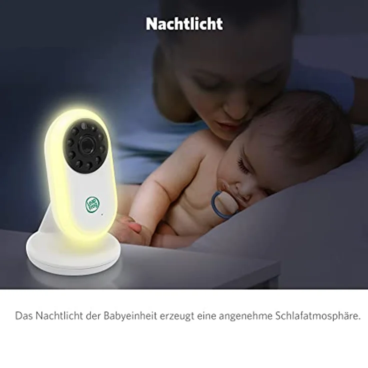 LeapFrog LF2423 Babyphone mit Kamera, Video Baby Monitor 2,8-Zoll-IPS-Farbbildschirm, 2-Fach Zoom, große Reichweite, Temperatursensor, Geräuschaktivierungsmodus, Gegensprechen, Lange Akkulaufzeit – Bild 4