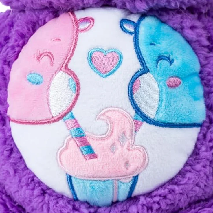 Care Bears Cozy Share Bear, Kuscheltier 35,5 cm aus umweltfreundlichem Sherpa mit Bauchabzeichen – Bild 4