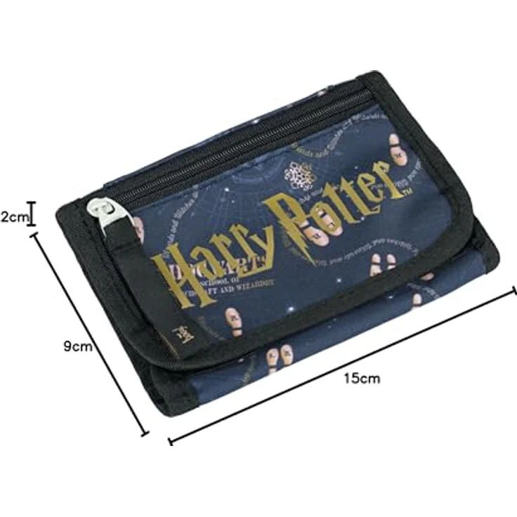 Baagl Brustbeutel Kinder - Geldbörse für Mädchen und Jungen, Mini Portemonnaie mit Kordel und Münzfach, Design: Karte des Rumtreibers – Bild 4