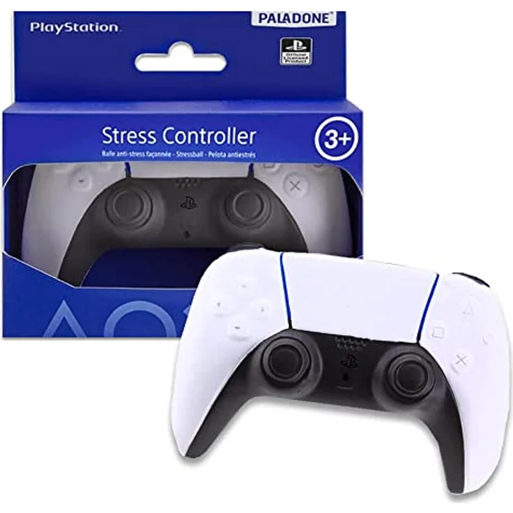Paladone PP9404PS Playstation Stressball | Fingertraining & Stressabbau Spielzeug | Geschenk für Gamer für Zuhause oder Büro, weiß, S – Bild 1
