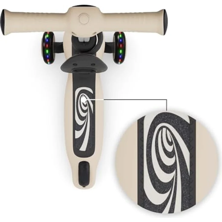 Kinderkraft HALLEY 2 – 2-in-1 Balance-Kinderroller mit Sitz, höhenverstellbar (25–33 cm), LED-Räder, klappbar, 4 Lenkerhöhen, Weiß – Bild 4