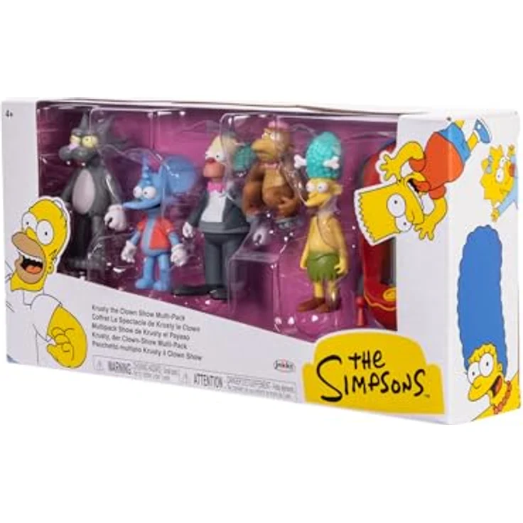 Jakks Pacific Die Simpsons 6 cm Figuren Multipack „Krusty, der Clown“, bewegliche Gliedmaßen, Sammelfiguren für Kinder ab 4 Jahren – Bild 1
