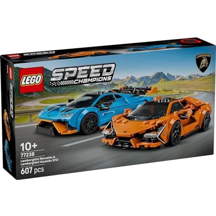LEGO Speed Champions 77238, Lamborghini Revuelto und Huracán STO, 607-teiliges Set für 10+, detailgetreue Modelle in Miniaturformat – Bild 3