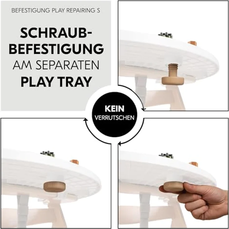 Hauck Motorikbrett Play Repairing S, FSC®-zertifiziertes Holz, erweiterbar und mit viel Spielspaß für Hochstühle – Bild 5