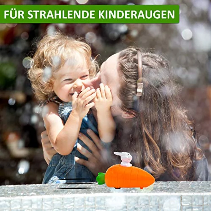 4x Aufziehbare Hasen mit Karotte im Set | Aufziehbare Osterhasen als Mitbringsel Mitgebsel Gastgeschenke | Fahrende Hasen perfekt als Ostergeschenk an Ostern für Kinder | ideal für Jungen & Mädchen – Bild 6