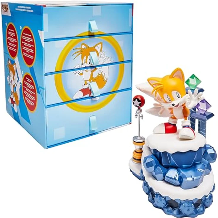 CC Countdown Characters von Numskull 2023 Sonic the Hedgehog Tails Sammlerfigur - Offizielle SEGA-Merchandise - Zusammenbaubare Adventskalenderstatue – Bild 1