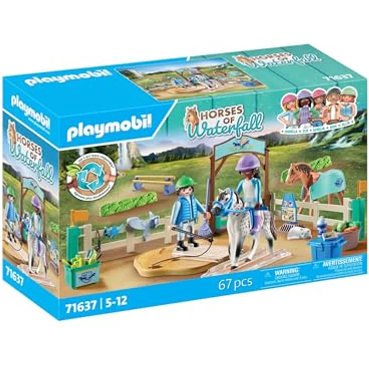 PLAYMOBIL 71637 Moderne Reitschule, Playmobil Horses of Waterfall mit Reitplatz und Lernmöglichkeiten – Bild 3