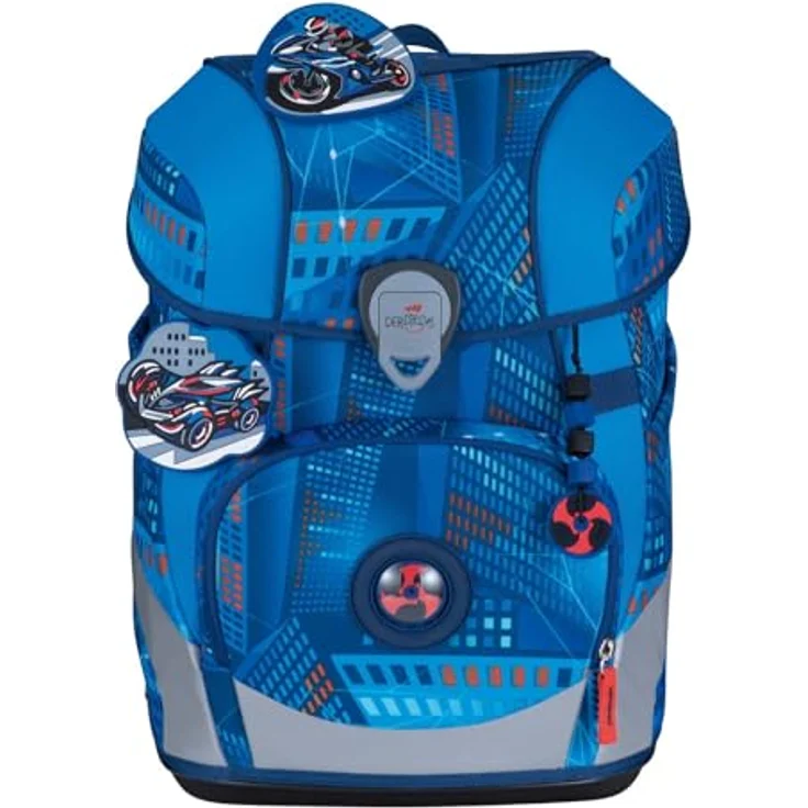 DerDieDas Schulranzen ErgoFlex Tiny Set 6-teilig, ergonomisches Tragesystem, blau – Bild 2