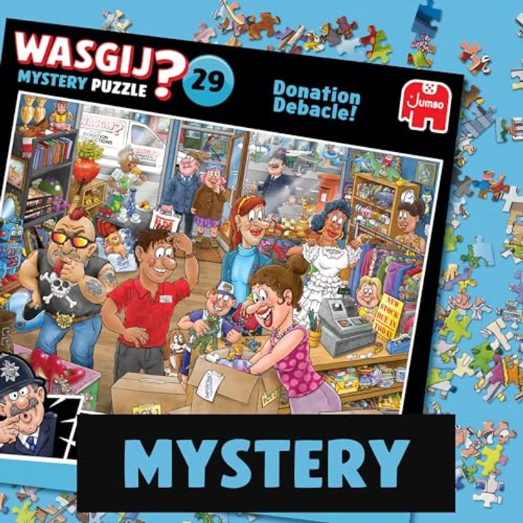 Wasgij Mystery 29 Donation Debacle!, 1000 Teile Puzzle mit fantasievoller Darstellung und spannenden Überraschungen – Bild 3