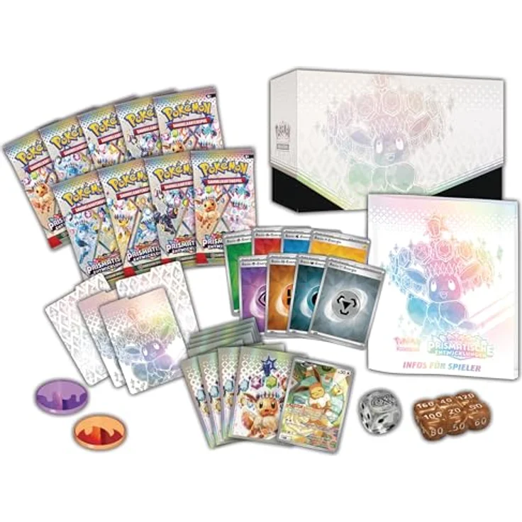 Pokémon Top-Trainer-Box Karmesin & Purpur – Prismatische Entwicklungen (1 Vollbild-Promokarte, 9 Boosterpacks & Premium-Zubehör) – Bild 4