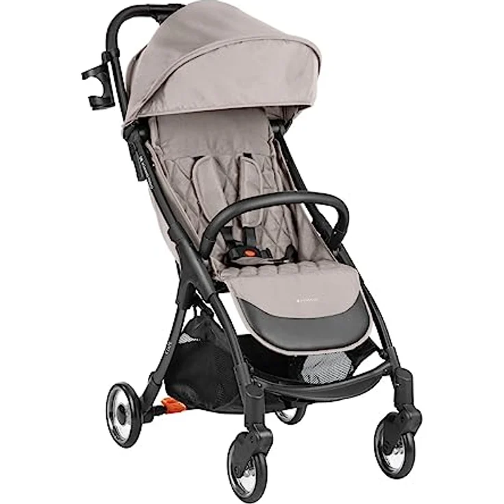 Kikkaboo Kinderwagen Buggy Cloe bis 22 kg Aluminiumrahmen faltbar Getränkehalter, Farben:braun – Bild 2