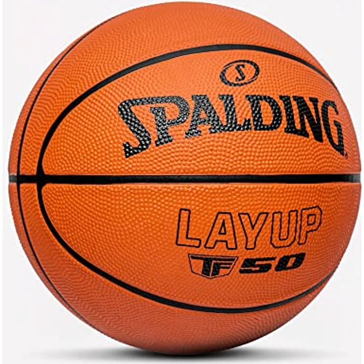 Spalding Layup TF50, Gummibasketball für Indoor/Outdoor, Größe 6, optimale Ballkontrolle und Grip – Bild 2