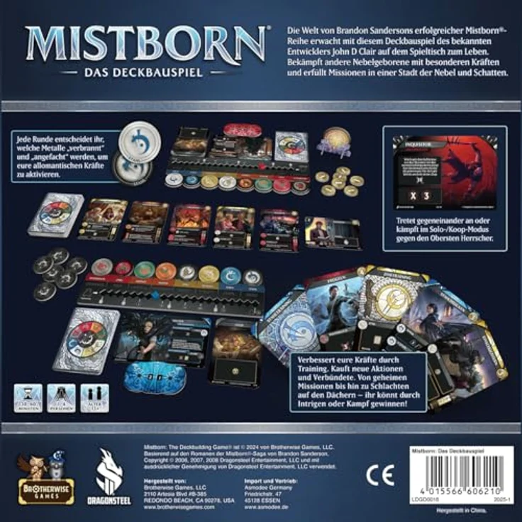 Brotherwise Games Mistborn: Das Deckbauspiel, DE-Version, strategisches Kennerspiel für 1-4 Spieler ab 13 Jahren, immersives Deckbauspiel mit 30-60 Minuten Spielzeit pro Partie – Bild 4