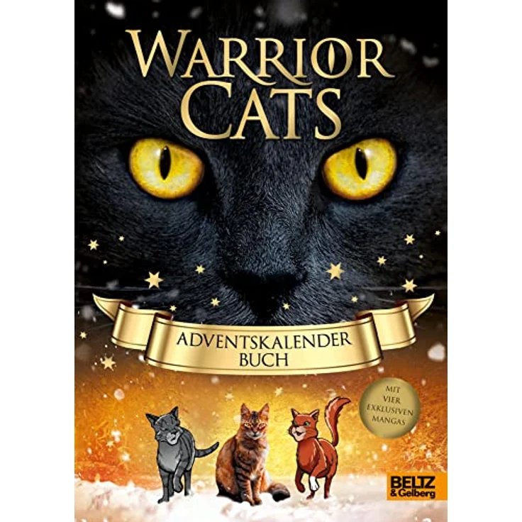 Beltz & Gelberg Warrior Cats Adventskalenderbuch, interaktives Buch mit unveröffentlichten Manga und Spielen – Bild 1