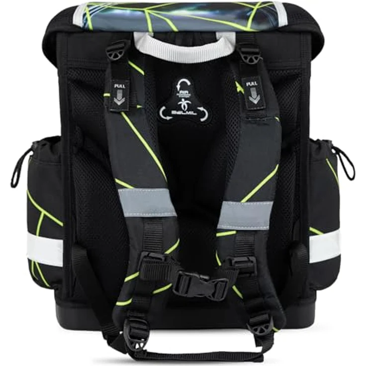 Belmil Schulranzen Set Classy 10-teilig 2025 Jungen Champion's Kick, schwarz/grün, ergonomisch, wasserabweisend, 19 Liter Volumen – Bild 5