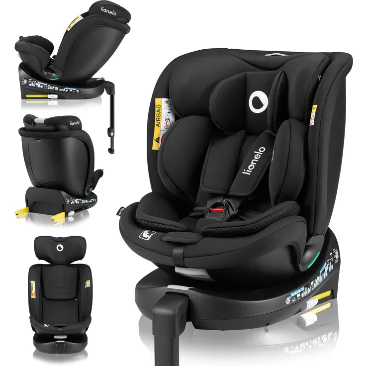 lionelo Autokindersitz NAVY I-SIZE, 360° EasyTurn-Drehbasis, 40-150cm, rückwärtsgerichtet bis 105 cm