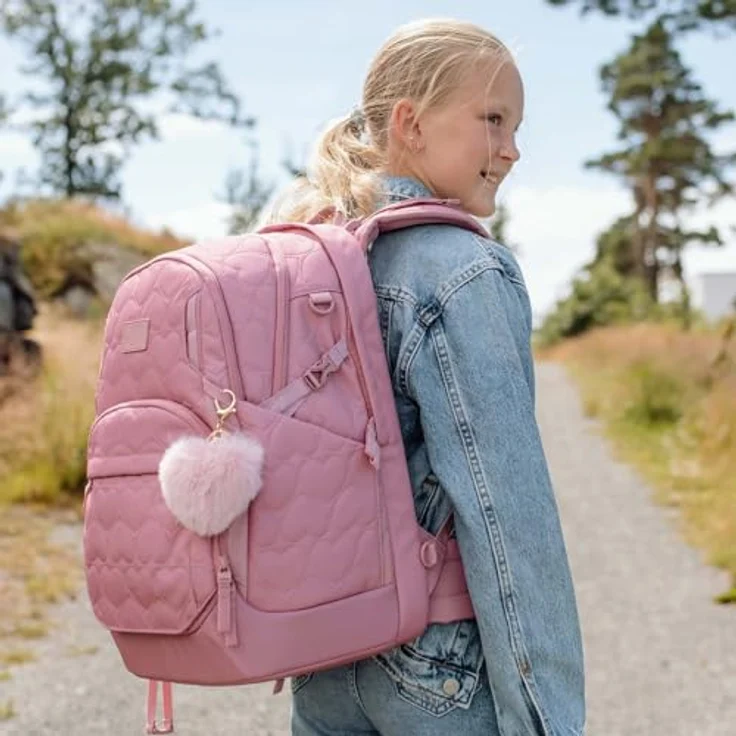 Beckmann Norway Schulrucksack Sport Air, 30 Liter, ergonomisches Tragesystem, grün, wasserabweisendes Material aus recycelten PET-Flaschen – Bild 9