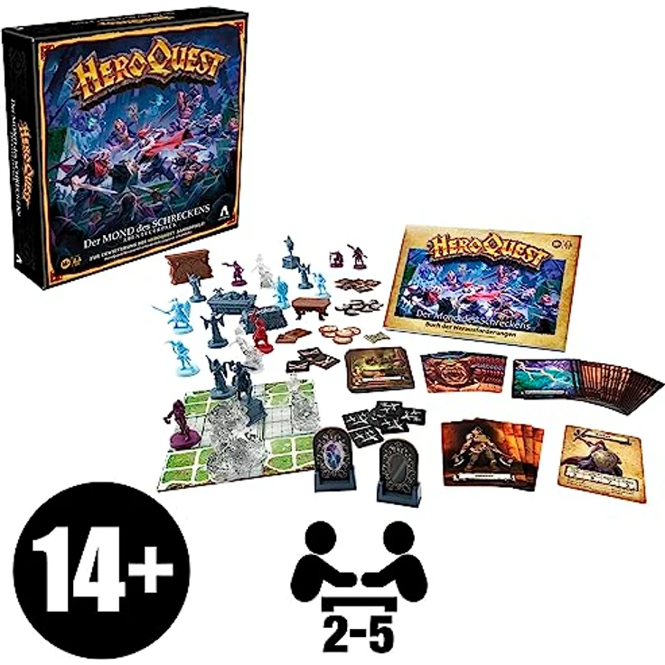 Avalon Hill HeroQuest Der Mond des Schreckens Abenteuerpack, Rollenspiel mit 29 Miniaturen, für HeroQuest Basisspiel, farbenfrohe Elfenwelt – Bild 2