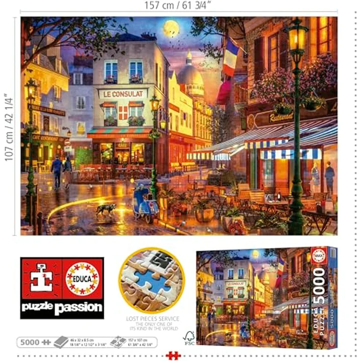 Educa - Puzzle von 5000 Teilen für Erwachsene | Le Consulat, misst 157 x 107 cm, inklusive verlorenem Servicedienst für Aktien, umweltfreundliche Produktion – Bild 3