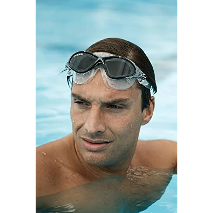 Cressi Unisex Schwimmbrille Planet, klar/blau/schwarz, one size, DE202722 – Bild 2