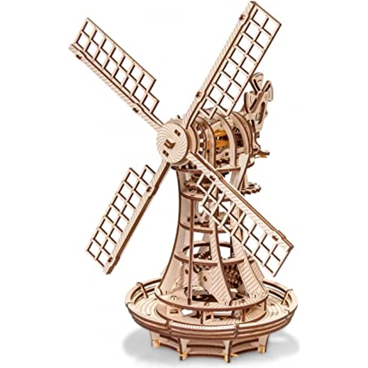 EWA Eco-Wood-Art - 3D-Holzpuzzle für Jugendliche und Erwachsene - WINDMÜHLE- DIY-Bausatz, Selbstmontage, kein Kleber erforderlich - 227 Stück – Bild 1