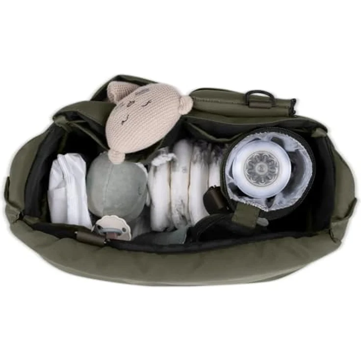 ABC Design Urban Wickeltasche Avocado, stilvolle Wickeltasche mit viel Zubehör – Bild 3