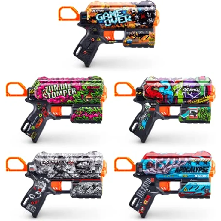 Zuru - XSHOT – Pistole Skins Flux – 8 Pfeile aus Schaumstoff – Farbe leicht – 36516 – Bild 1