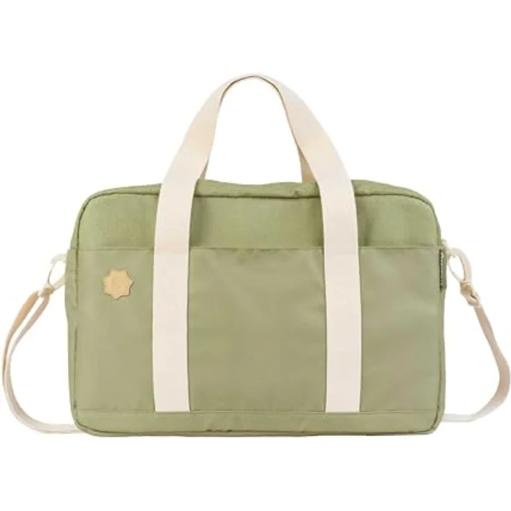 Badabulle Wickeltasche Bowling Olive - Großes Fassungsvermögen von 20L, inklusive Wickelauflage