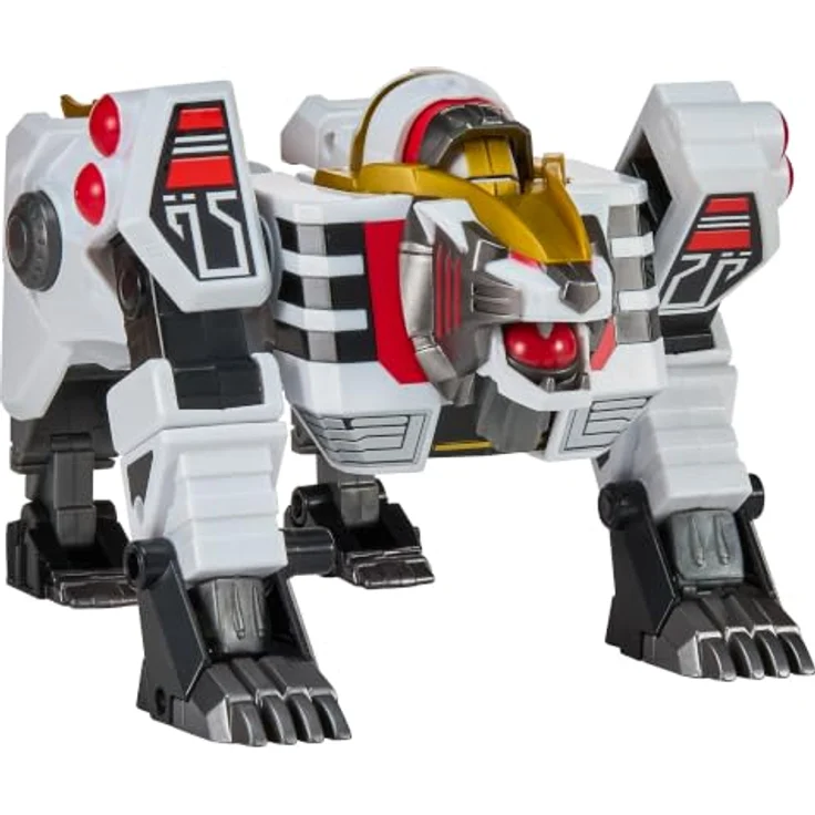 Playmates Toys Power Rangers White Tigerzord, Actionfigur 25 cm mit Fahrzeugfunktion und detailreicher Nachbildung – Bild 2