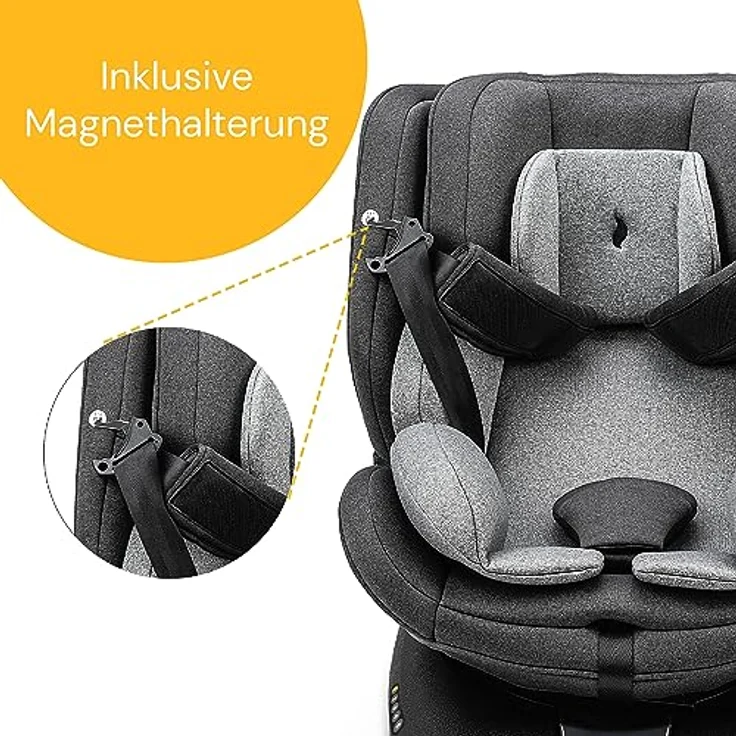 Osann Autokindersitz Eno360 SL i-Size, 360° drehbarer Reboarder Kindersitz Isofix, ab Geburt bis 12 Jahre, 40-150 cm, Baby Autositz, grau – Bild 8