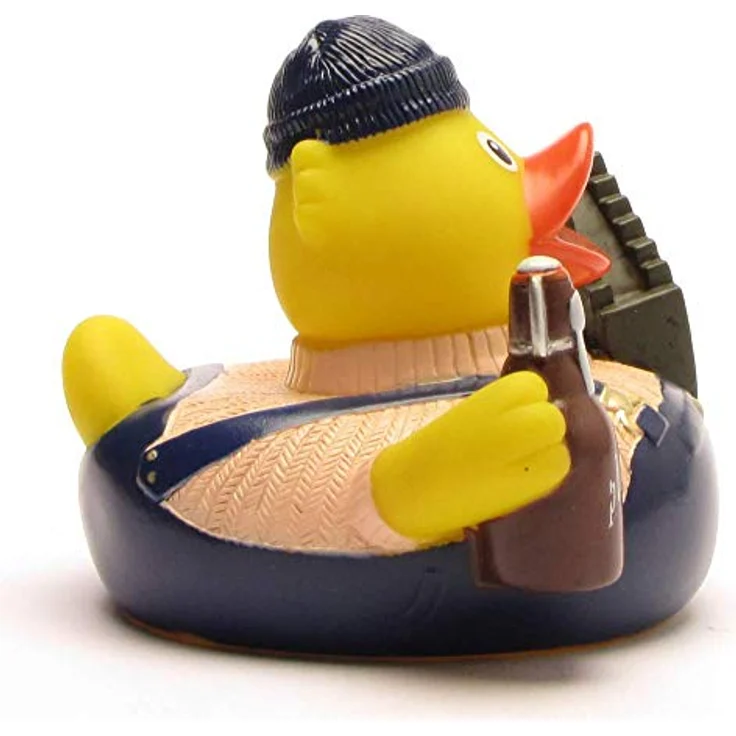 Duckshop Badeente - personalisierbar (Flensburg Ente) mit Wunschtext bis 10 Zeichen, Material Vinyl, Maße 8x7x7,5 cm – Bild 4