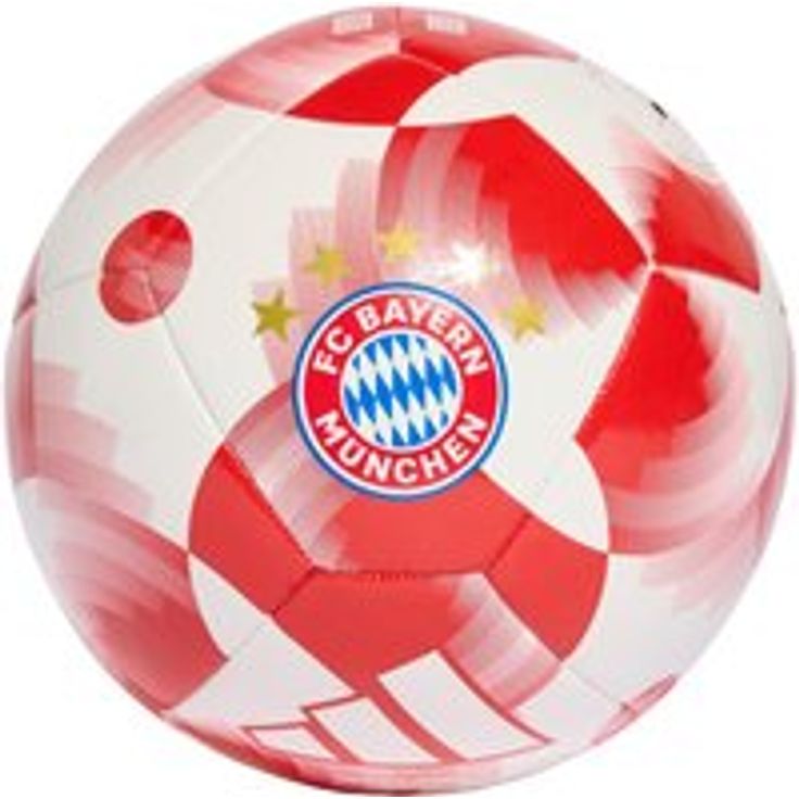 Adidas FC Bayern München Heimspiel Club Ball, robuster Spielball im Heimausstattungsdesign