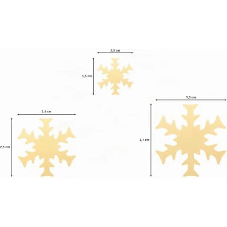 Vaessen Creative Motivstanzer Set, 3 Stück für Weihnachten, präzise Stanzer für Papier bis 250 g/m², Weiß-gold – Bild 3